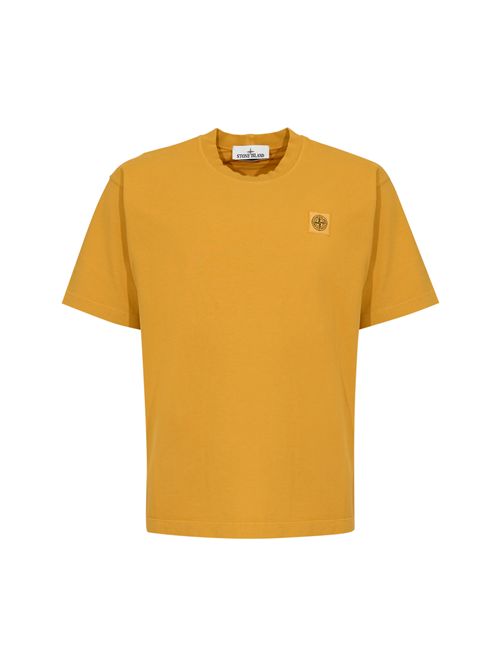 T-shirt 2100030 in jersey di cotone organico pettinato Mustard STONE ISLAND | 2100030S0115V0034